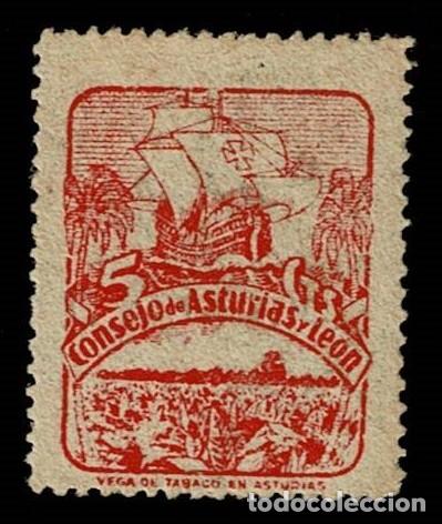 Sellos: 0022-12 Guerra Civil Consejo de Asturias y Le&oacute;n CAMBIOS DE COLOR Fesofi n&ordm; 6 -Variedad de Color CARM