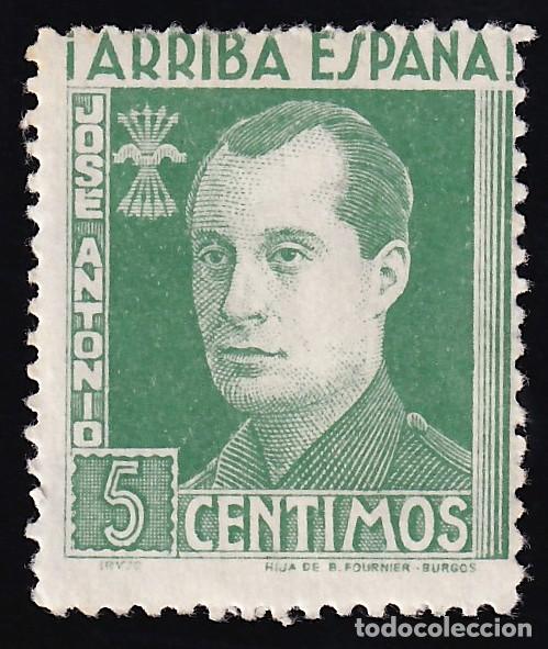 Sellos: Falange Espa&ntilde;ola, 5 cts. verde, Jose Antonio Primo de Rivera,
