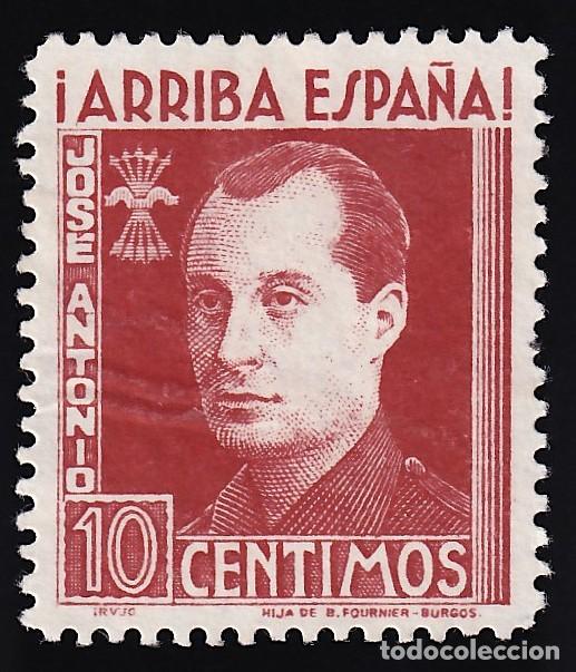 Sellos: Falange Espa&ntilde;ola, 10 cts. casta&ntilde;o vinoso, Jose Antonio Primo de Rivera,