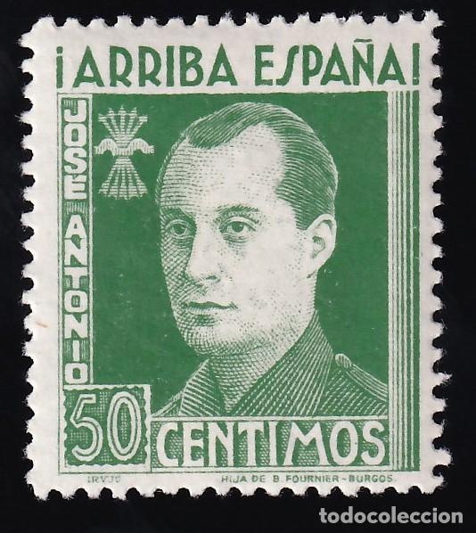 Sellos: Falange Espa&ntilde;ola, 50 cts. verde, Jose Antonio Primo de Rivera,