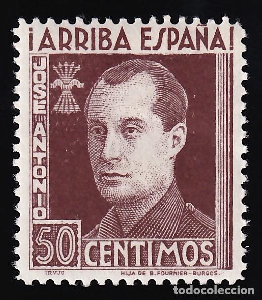 Sellos: Falange Espa&ntilde;ola, 50 cts. casta&ntilde;o, Jose Antonio Primo de Rivera,