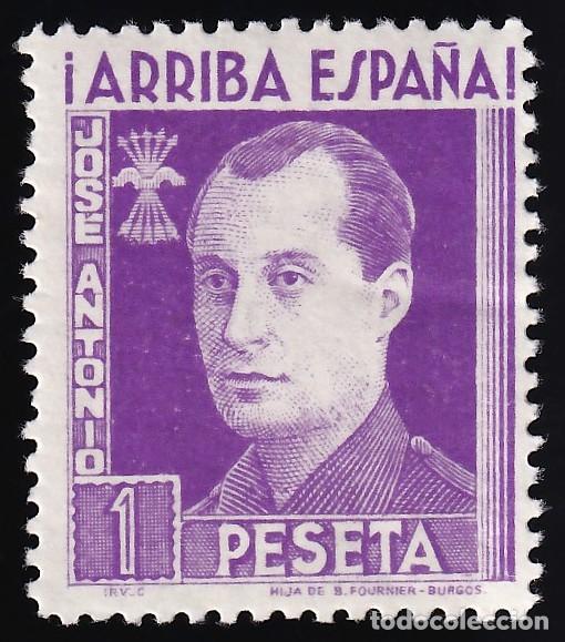Sellos: Falange Espa&ntilde;ola, 1 pts. lila, Jose Antonio Primo de Rivera,