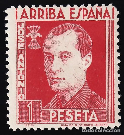 Sellos: Falange Espa&ntilde;ola, 1 pts. casta&ntilde;o ros&aacute;ceo, Jose Antonio Primo de Rivera,