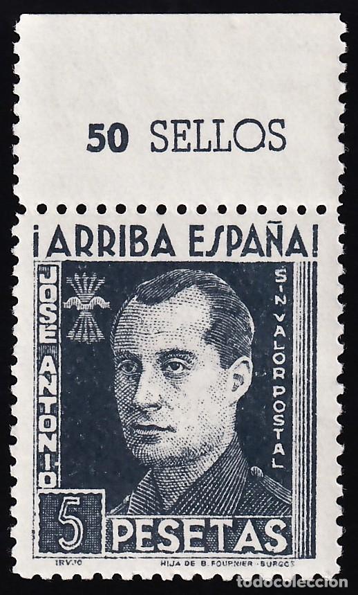 Sellos: Falange Espa&ntilde;ola, 5 pts. casta&ntilde;o, Jose Antonio Primo de Rivera, [Sin valor postal-]
