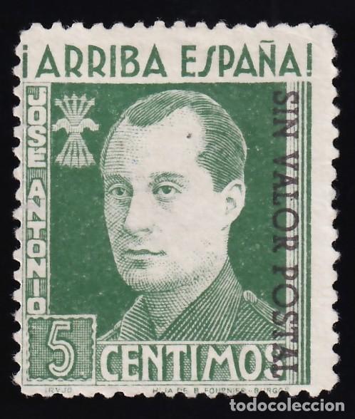 Sellos: Falange Espa&ntilde;ola, 5 cts. verde, Jose Antonio Primo de Rivera, [SIN VALOR POSTAL.]
