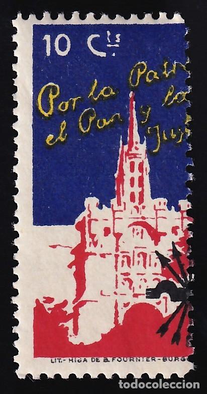 Sellos: Falange Espa&ntilde;ola, 10 cts, [ Leyenda &rdquo;Espa&ntilde;a una Grande y Libre&rdquo; / Dentado desplazado.]