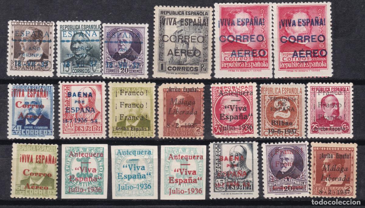 Sellos: FC4-129- Guerra Civil Locales Patri&oacute;ticos x 20 Sellos NUEVOS **/*