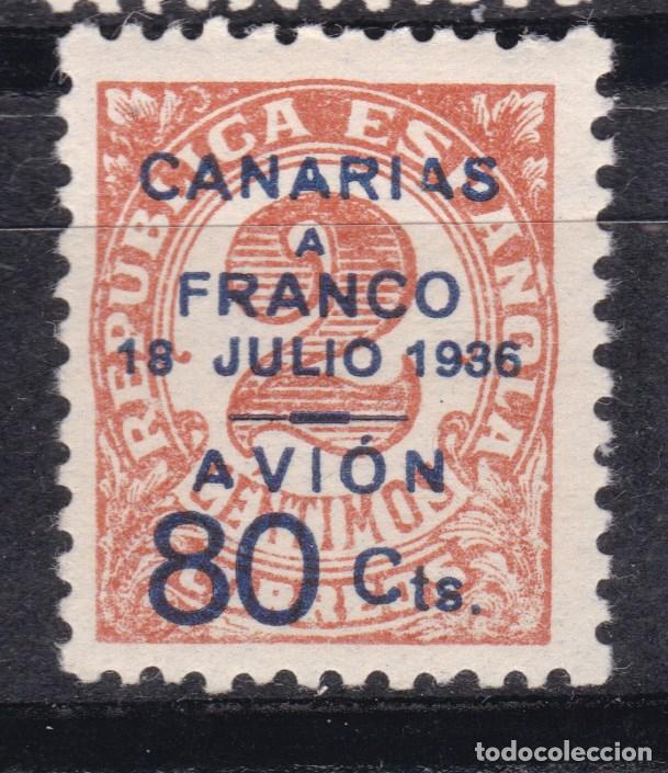 Sellos: AA6- Guerra Civil Locales CANARIAS Edifil 12 ** Sin Fijasellos