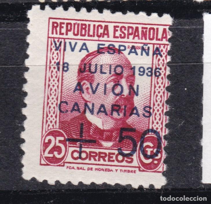 Sellos: AA6- Guerra Civil Locales CANARIAS Edifil 14 ** Sin Fijasellos
