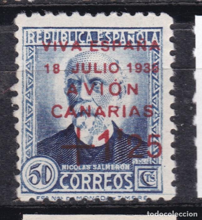 Sellos: AA6- Guerra Civil Locales CANARIAS Edifil 18 ** Sin Fijasellos