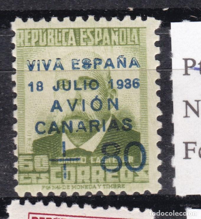 Sellos: AA6- Guerra Civil Locales CANARIAS Edifil 16 ** Sin Fijasellos