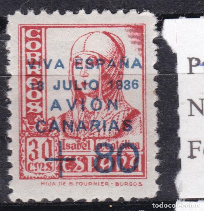 Sellos: AA6- Guerra Civil Locales CANARIAS Edifil 15 ** Sin Fijasellos