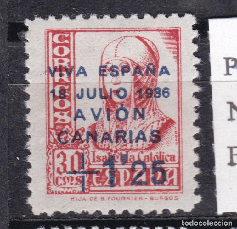 Sellos: AA6- Guerra Civil Locales CANARIAS Edifil 17 * Ligera Se&ntilde;al Fijasellos