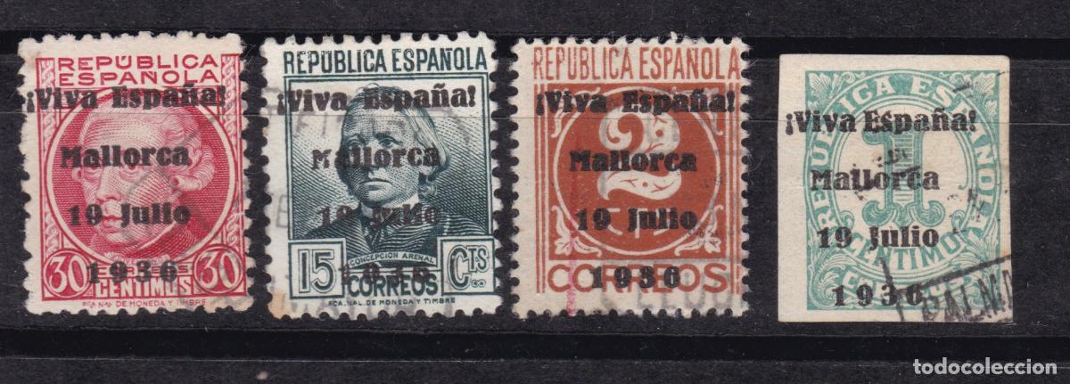Sellos: FC4-156- Guerra Civil Locales Patri&oacute;ticos MALLORCA Edifil 1/4. Usados . Perfectos