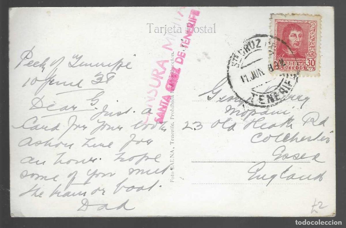 Sellos: TENERIFE.-POSTAL .- CIRCULADA- C.M. SANTA CRUZ DE TENERIFE-- VER FOTOS