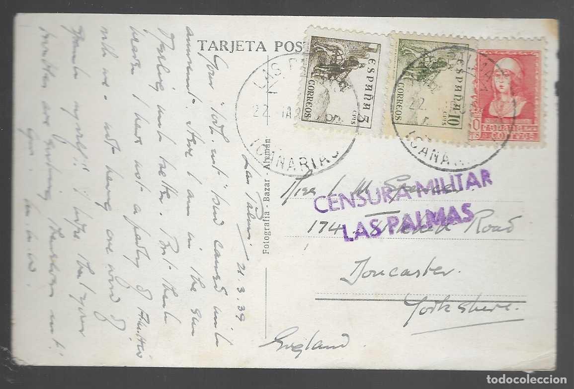 Sellos: TENERIFE.-POSTAL .- CIRCULADA- C.M. LAS PALMA-- VER FOTOS