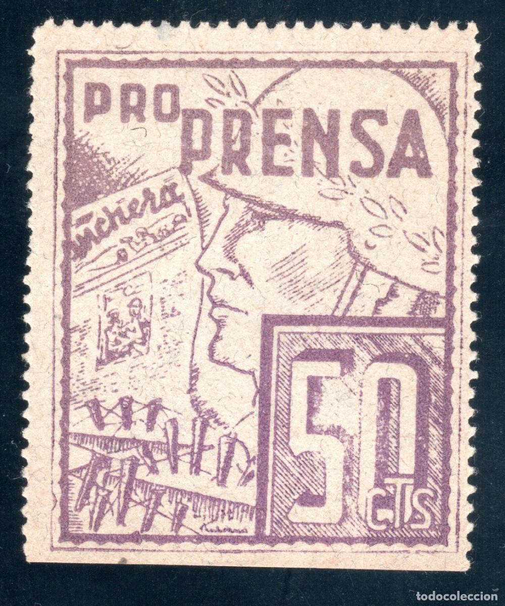 Sellos: PRO PRENSA. PERI&Oacute;DICO. TRINCHERA. 50 CTS. MUY RARO.