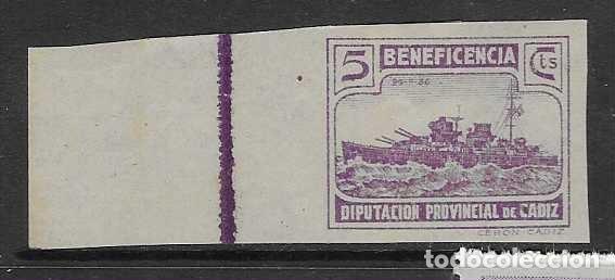 Sellos: CADIZ- 5 CTS.-SIN DENTAR- BENEFICENCIA-- VER FOTOS