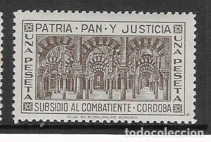 Sellos: CORDOBA- 1 PTA.-SUBSIDIO AL COMBATIENTE-- VER FOTOS