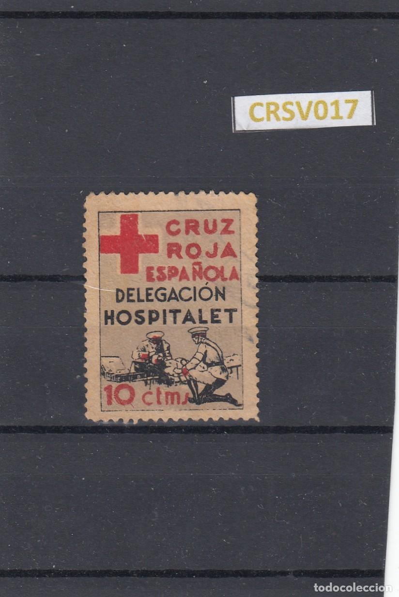 Sellos: CRSV017 VI&Ntilde;ETA CRUZ ROJA DELEGACION HOSPITALET 10 CENTIMOS