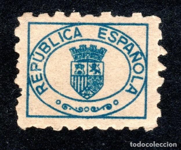Sellos: PEQUE&Ntilde;A VI&Ntilde;ETA REP&Uacute;BLICA ESPA&Ntilde;OLA EN &Oacute;VALO AZUL.