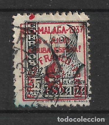 Sellos: espa&ntilde;a guerra civil malaga 15 cts. usado - 30/37