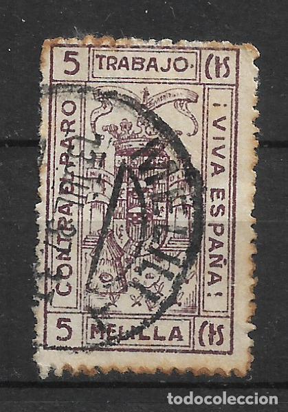 Sellos: espa&ntilde;a guerra civil melilla 5 cts. usado - 30/37