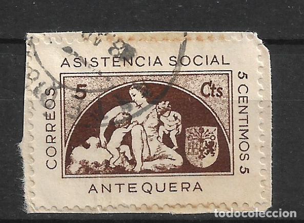 Sellos: espa&ntilde;a guerra civil antequera 5 cts usado - 30/37