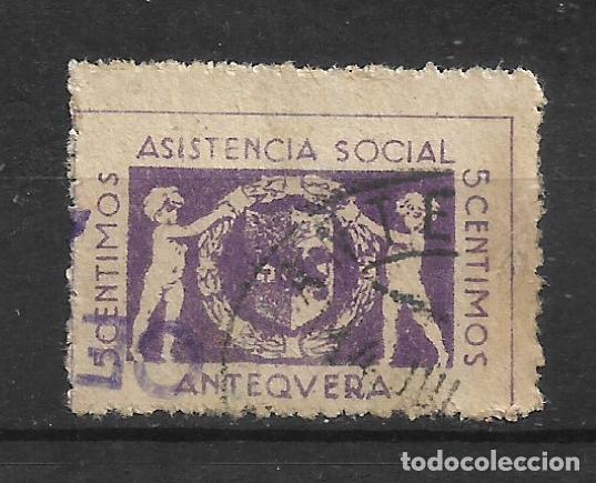 Sellos: espa&ntilde;a guerra civil antequera 5 cts usado - 30/37