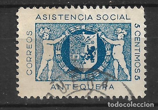 Sellos: espa&ntilde;a guerra civil antequera 5 cts usado - 30/37