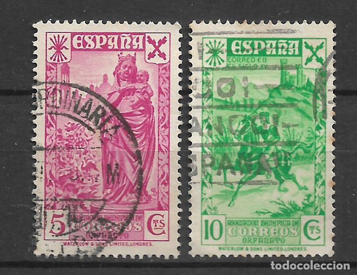 Sellos: espa&ntilde;a beneficencia 1938 edifil 21/22 usado - 30/37