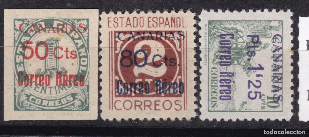 Sellos: AA3- Guerra Civil . Locales Habilitados CANARIAS EDifil 37/39* Ligera Se&ntilde;al Perfectos
