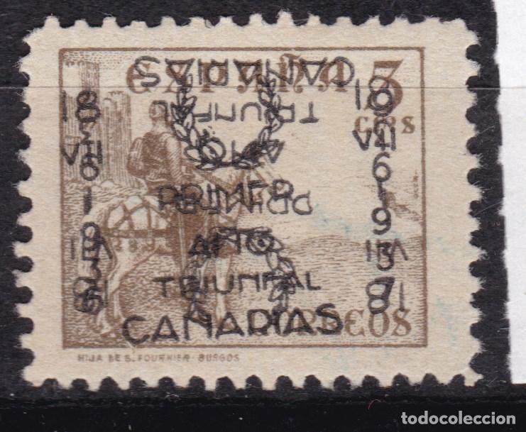 Sellos: AA4- Guerra Civil . Locales SC TENERIFE Edifil 26.(*) DOBLE Sobrecarga Una INVERTIDA . No catalogado
