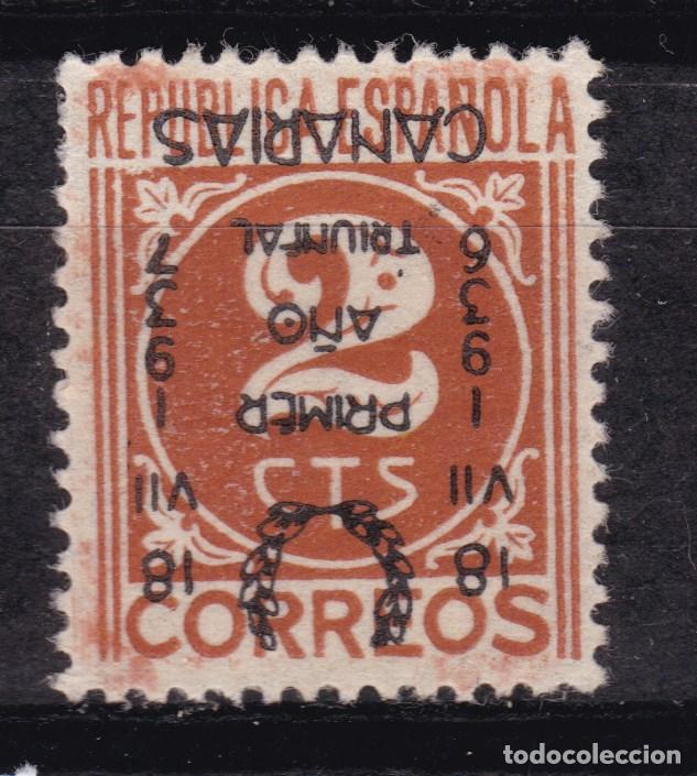 Sellos: AA4- Guerra Civil . Locales SC TENERIFE Edifil NE13hi.* Sobrecarga INVERTIDA .