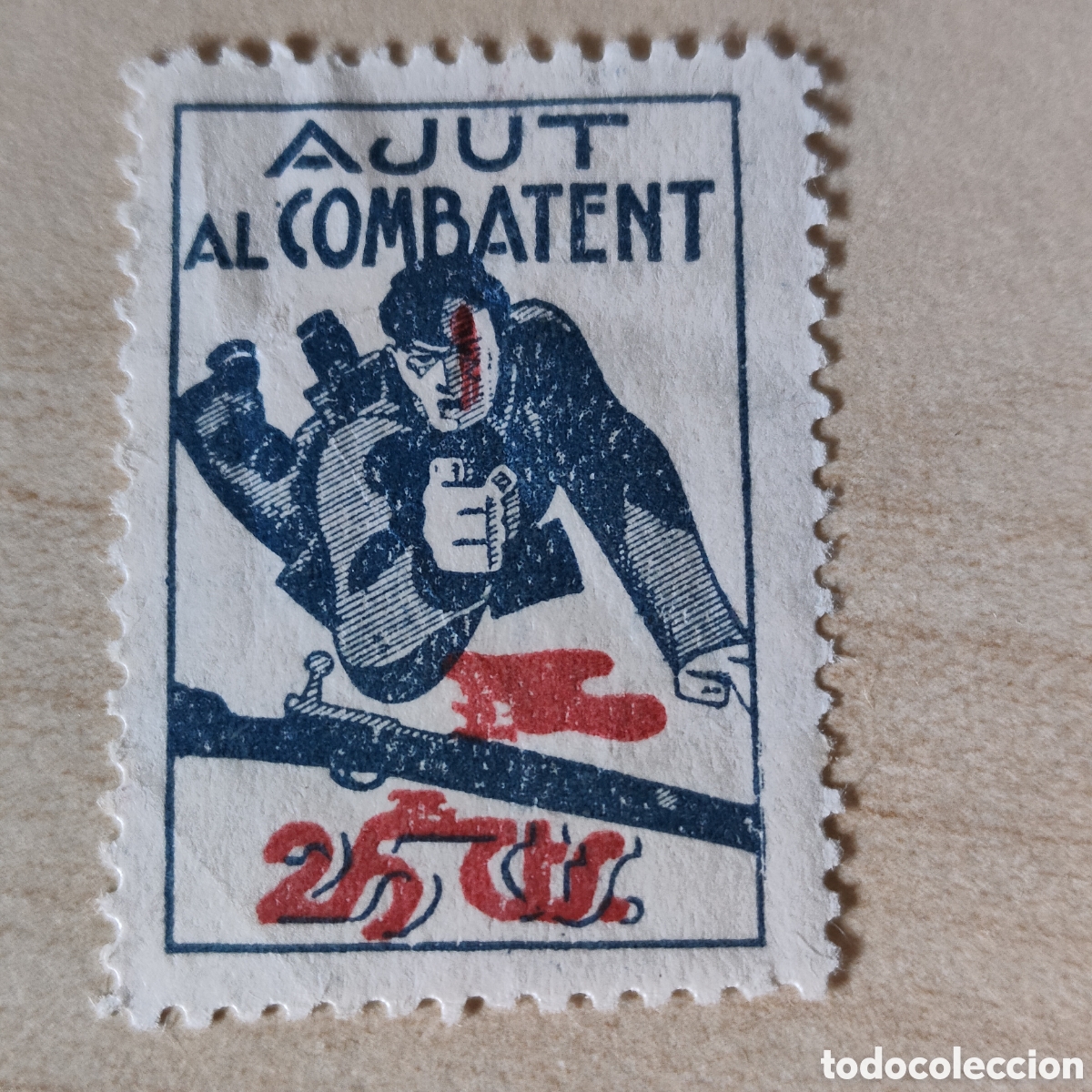 Briefmarken: z04 RARO Ajut al Combatent 25 cts Allepuz 3446 Afinet 1913