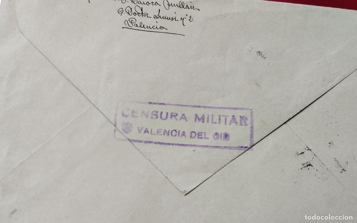 Sellos: VALENCIA SOBRE CIRCULADO A SEVILLA CON CENSURA , VER DESCRIPCION ,PIEZA COLECCION