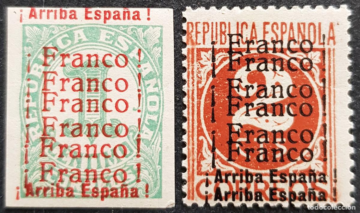 Sellos: Espa&ntilde;a a&ntilde;o 1937 Emisiones Locales Patri&oacute;ticas Jerez de la frontera doble sobrecarga