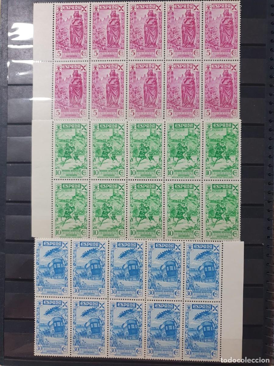 Sellos: BENEFICENCIA EDIFIL 21 ** 22 ** 23 ** BLOQUES DE 10 SELLOS A&Ntilde;O 1938