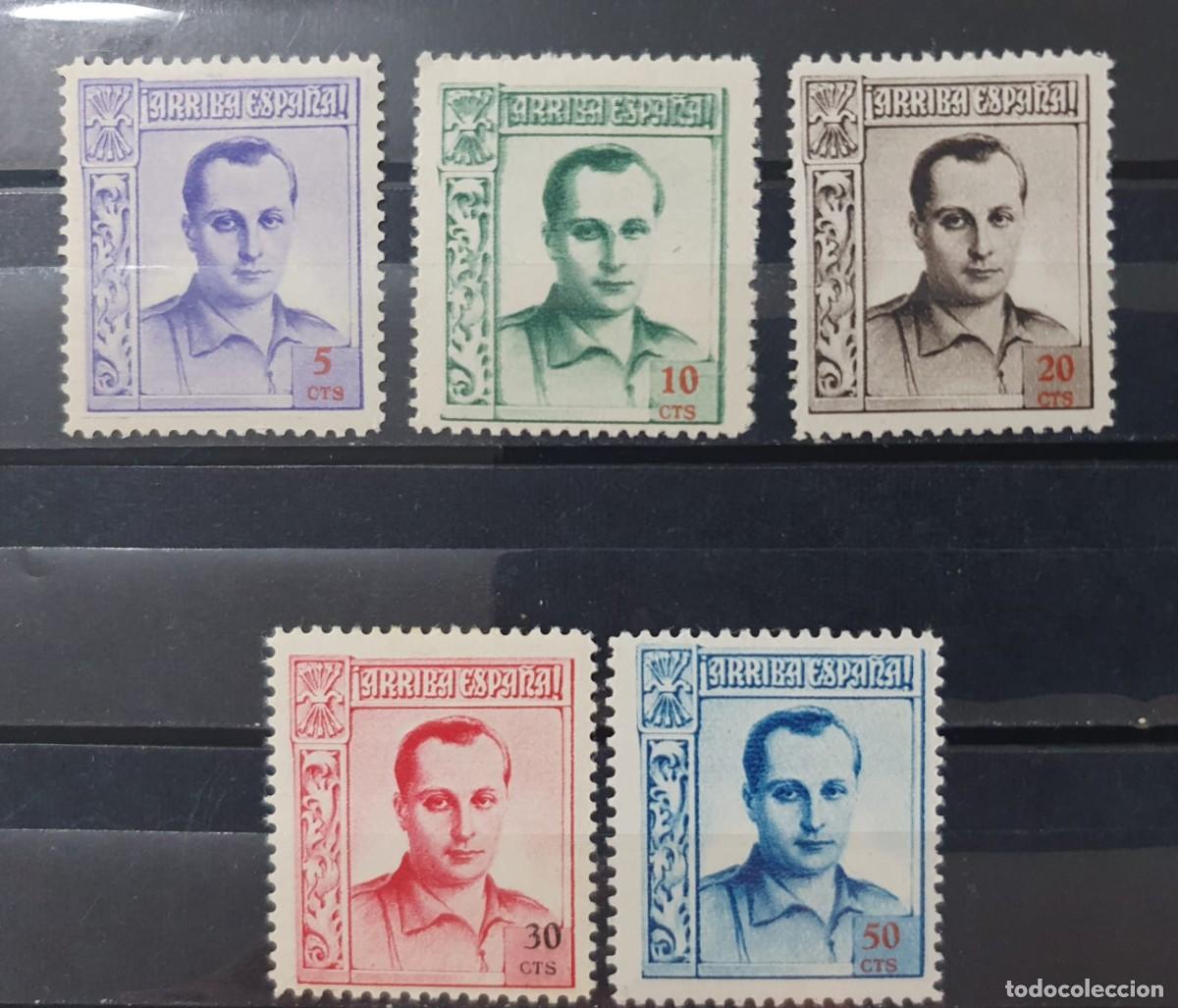 Sellos: BENEFICENCIA EDIFIL NE 14 A NE 18 */** PRIMO DE RIVERA ESPA&Ntilde;A 1937