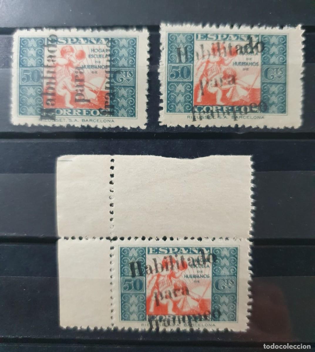 Sellos: BENEFICENCIA EDIFIL NE 5 ** VARIACIONIES HABILITACION ESPA&Ntilde;A 1937 3 VALORES