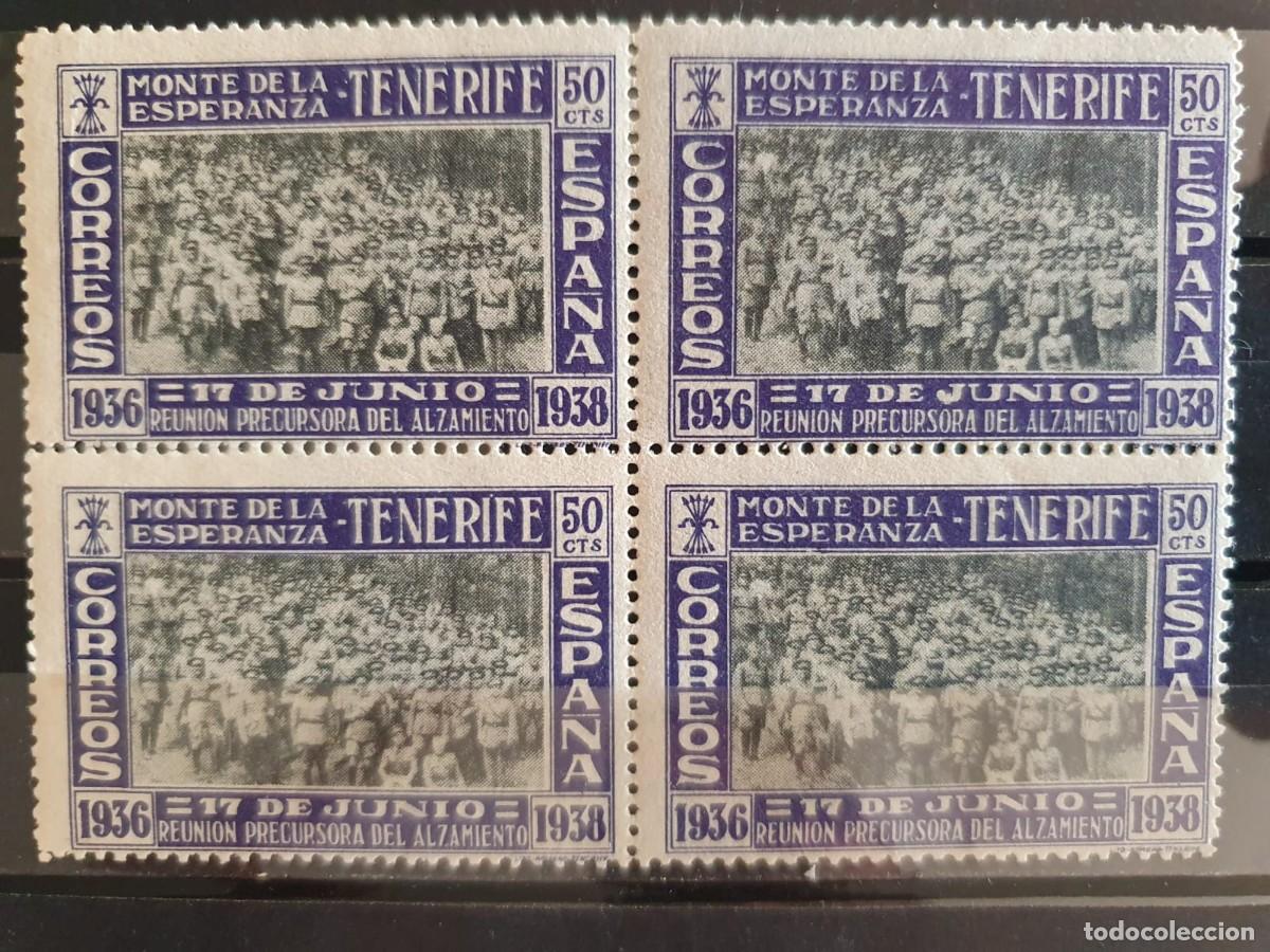 Sellos: CANARIAS EDIFIL 54 ** bloque 4 ESPA&Ntilde;A 1938