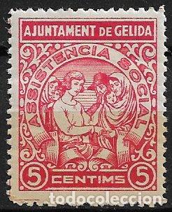 Sellos: Guerra Civil, SELLO LOCAL, Barcelona, G&Eacute;LIDA, FESOFI n&ordm; 1 * *