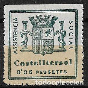 Sellos: Guerra Civil, SELLO LOCAL, Barcelona, CASTELLTERSOL, FESOFI n&ordm; 1 * *