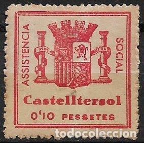 Sellos: Guerra Civil, SELLO LOCAL, Barcelona, CASTELLTERSOL, FESOFI n&ordm; 4 * *