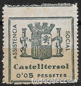 Sellos: Guerra Civil, SELLO LOCAL, Barcelona, CASTELLTERSOL, FESOFI n&ordm; 3 * *