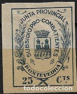 Sellos: Guerra Civil, SELLO LOCAL, Pontevedra, PONTEVEDRA, FESOFI n&ordm; 8 (*)