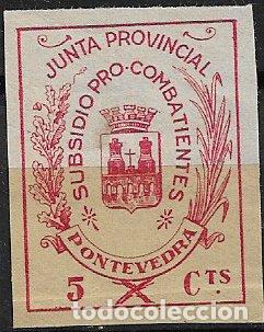 Sellos: Guerra Civil, SELLO LOCAL, Pontevedra, PONTEVEDRA, FESOFI n&ordm; 6a (*)