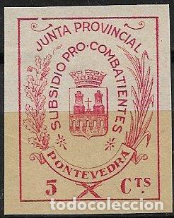 Sellos: Guerra Civil, SELLO LOCAL, Pontevedra, PONTEVEDRA, FESOFI n&ordm; 6 (*)