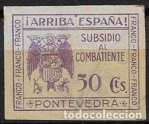 Sellos: Guerra Civil, SELLO LOCAL, Pontevedra, PONTEVEDRA, FESOFI n&ordm; 19 (o)