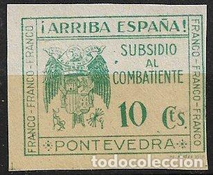 Sellos: Guerra Civil, SELLO LOCAL, Pontevedra, PONTEVEDRA, FESOFI n&ordm; 17 (*)